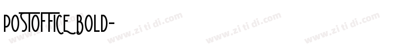 POSTOFFICE Bold字体转换